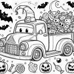 coloriage Chasse aux Bonbons de pour enfants
