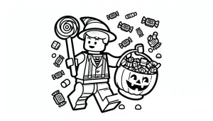 coloriage Chasse aux Bonbons pour enfants à télécharger