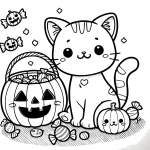 coloriage Chasse aux Bonbons pour primaire
