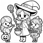 coloriage Chasse aux Bonbons pour enfant de 4 ans