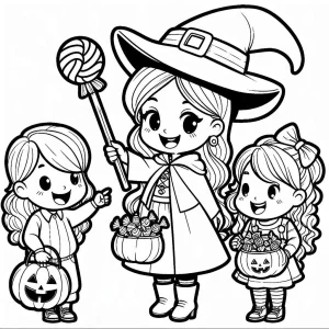coloriage Chasse aux Bonbons pour enfant de 4 ans