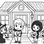 coloriage Chasse aux Bonbons à imprimer gratuit