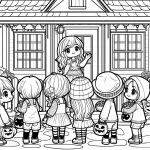 coloriage Chasse aux Bonbons à imprimer gratuitement pdf