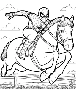 coloriage Cheval qui saute à imprimer pour enfant de 12 ans