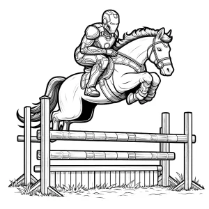 coloriage Cheval qui saute à imprimer pdf