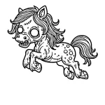 coloriage Cheval qui saute à imprimer pour enfant de 8 ans