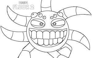 coloriage DOORS Floor 2 a colorier en ligne gratuitement