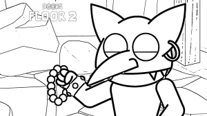 coloriage DOORS Floor 2 a dessiner en ligne