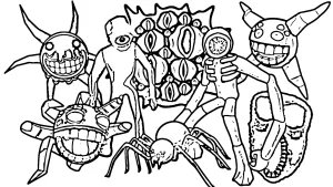 coloriage DOORS Floor 2 pour enfant de 8 ans
