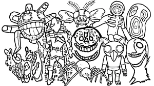 coloriage DOORS Floor 2 pour enfants