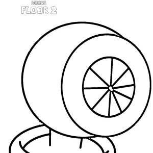 coloriage DOORS Floor 2 pour primaire