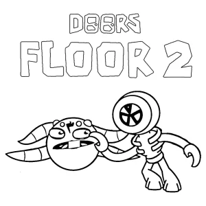coloriage DOORS Floor 2 à imprimer pour enfant de 10 ans
