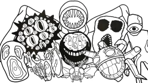 coloriage DOORS Floor 2 educatif pour enfant