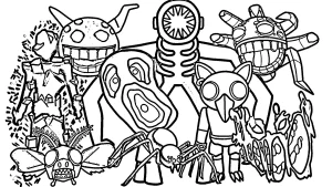 coloriage DOORS Floor 2 pour enfant de 5 ans