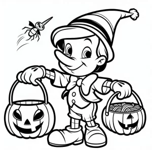 coloriage Disney Halloween à imprimer pour enfant de 6 ans