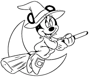 coloriage Disney Halloween à imprimer pour enfant de 7 ans