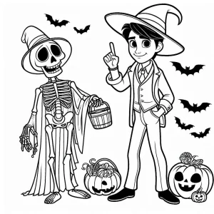 coloriage Disney Halloween a imprimer gratuit