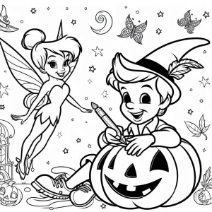 coloriage Disney Halloween à imprimer gratuitement