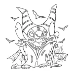 coloriage Disney Halloween a colorier en ligne gratuitement