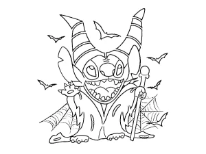 coloriage Disney Halloween a colorier en ligne gratuitement