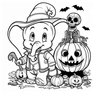 coloriage Disney Halloween à imprimer pdf gratuit