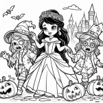 coloriage Disney Halloween à imprimer pdf gratuit