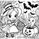 coloriage Disney Halloween à imprimer pdf gratuit
