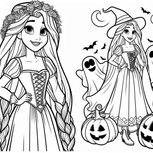 coloriage Disney Halloween pour enfant de 6 ans