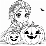 coloriage Disney Halloween pour enfant de 3 ans