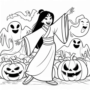 coloriage Disney Halloween et découpage à imprimer