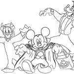 coloriage Disney Halloween à imprimer gratuitement