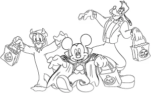 coloriage Disney Halloween à imprimer gratuitement