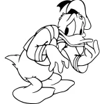 image de coloriage Donald Duck pour enfant