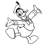 coloriage Donald Duck a dessiner et imprimer