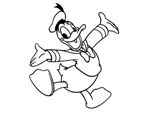coloriage Donald Duck a dessiner et imprimer