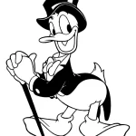 coloriage Donald Duck de pour enfants