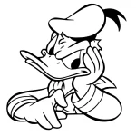 coloriage Donald Duck gratuit pour enfants