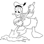 coloriage Donald Duck à imprimer kawaii