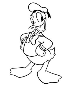image de coloriage Donald Duck pour enfant