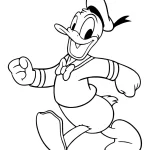 coloriage Donald Duck et decoupage a imprimer gratuit