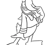image pour coloriage Donald Duck enfant