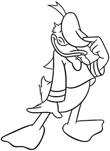image pour coloriage Donald Duck enfant