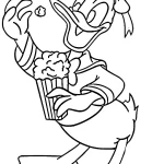 coloriage Donald Duck à imprimer pour enfant de 7 ans