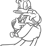 coloriage Donald Duck pour primaire