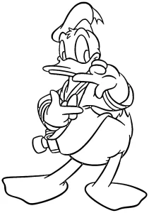 coloriage Donald Duck pour primaire