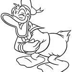 image pour coloriage Donald Duck enfant