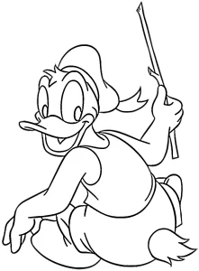 coloriage Donald Duck à imprimer gratuitement