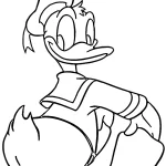 imprimer coloriage Donald Duck gratuit