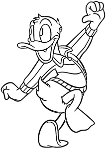 coloriage Donald Duck a colorier en ligne gratuitement