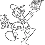 coloriage Donald Duck pour primaire